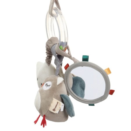 Suspension - rattle “Owl”, gap., The squeak, rustling, on a crib, stroller, crumb me-11
