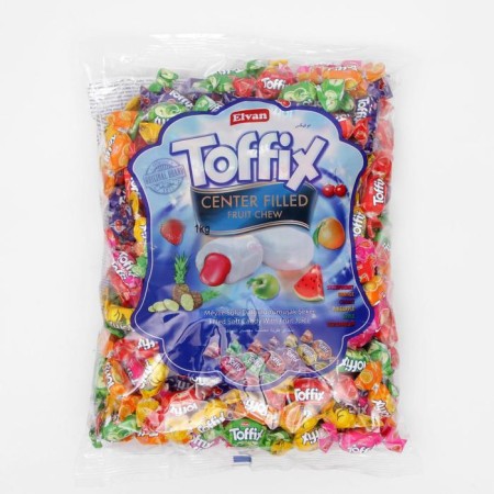 Chewing sweets TOFFIX with fruit filler, 1000 g