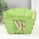 Easter basket Easter "XV" 19x19x12 cm, light green