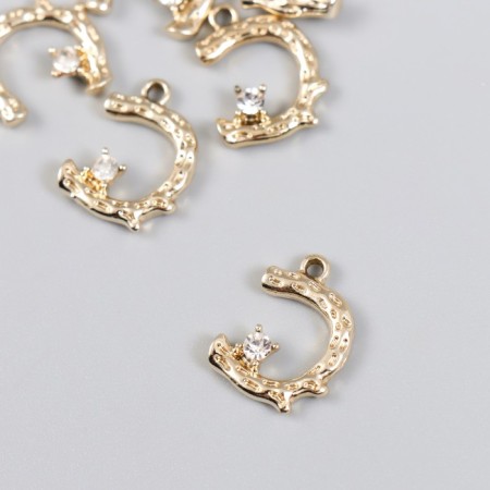 Decor for creativity Metal, plastic "Vetochka with a bead" 1.3x1.8 cm