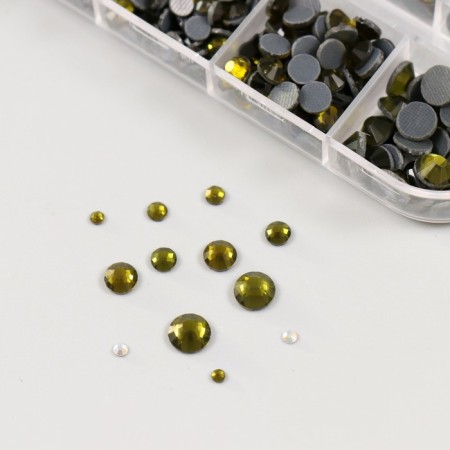 Decor for creativity Glass "Rhubates truncated cone. Olive" d = 2-6.5 mm nr 2600 pcs-2