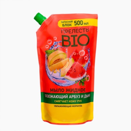 Soap liquid charm BIO "Refreshing watermelon and melon", doy-pack, 500 ml