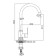 Accoona A48107G kitchen mixer, single -leaf, with nut, stainless steel, white/chrome
