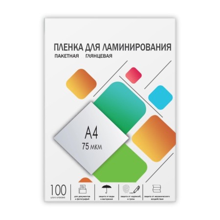 A4 216x303 mm lamination film, 75 μm, 100 pieces, matte, Geleos