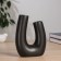 VAZA Ceramics Table "Wayne" D-4 cm, 17.5x13 cm, black