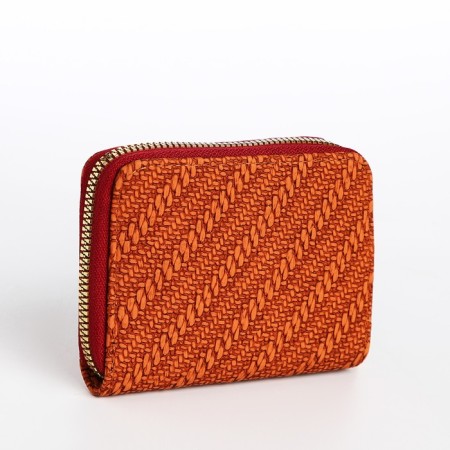 Baby wallet with a zipper, red color-1