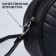 Women's Bag round of artificial leather, 18x18 cm, black color