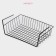 Mesh -mounted mesh -mounted basket, 40.5 × 25 × 14 cm, black color