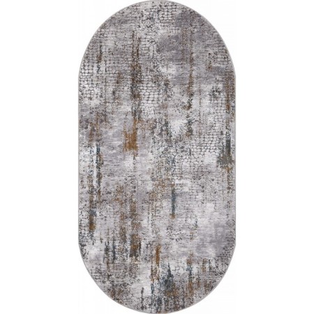 Oval Carbon Karmen Hali Quantum, size 78x150 cm, color Grey/Grey