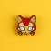 Wooden icon "Iron Cat", 3 x 3 cm