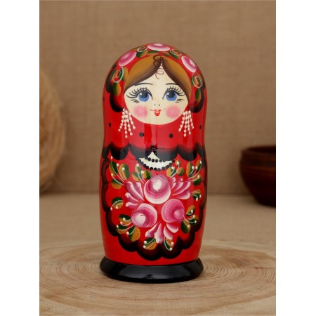 Nesting doll "bouquet of roses" 5 puppet large-2
