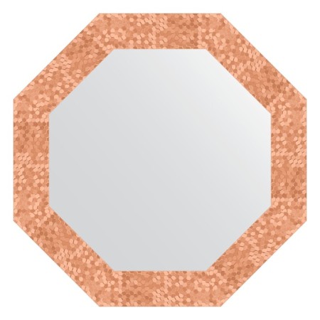 Mirror in the baguette frame, honeycomb copper 70 mm, 57x57 cm