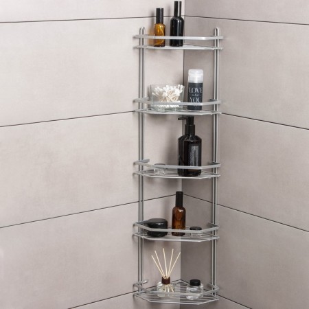 Corner regiment 5-tier, 20 × 28 × 87 cm, chromium color
