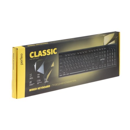 Perfeo "Classic" keyboard, wired, membrane, 104 keys, USB, black-6