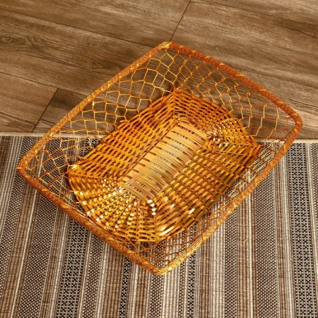 Fruit basket "Aliya" aluminum, 48x38x10 cm