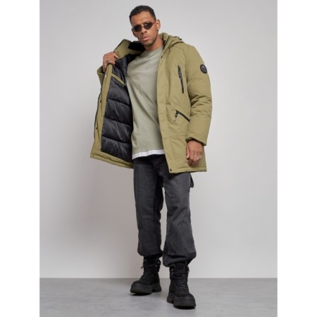 Extensive male winter park, size 58, green color-11