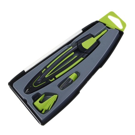 Metal circuit/plastic in a plastic pencil case with spare sections