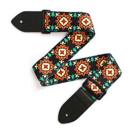 Music Life guitar belt, 60-117x5 cm, ornament-1