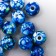 Beads for creativity plastic "Marble. Sapphire" d = 1.2 cm set 20 grams