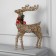 LED figure "Deer golden" 35 × 60 × 10 cm, metal, 220 V, flicker, glow warm white