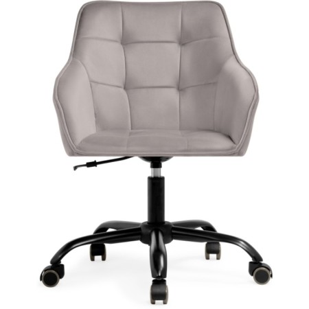 Computer chair Oisha plastic/velor, black/gray 56x63x80 cm-1