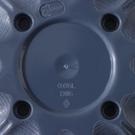 Pot for flowers with a “Wave” pallet, 0.65 l, d = 11.5 cm, color gray color-4