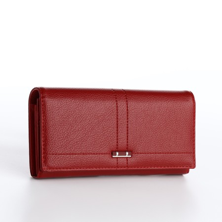 Women's wallet on magnet, red color