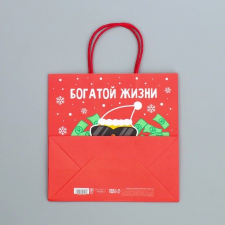 Package Gift Crafts "Something on the Rich", 22 x 22 x 11 cm, New Year-6