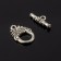 Castle “Wreath”, 17 × 12 mm (set 2 pcs.), Silver color
