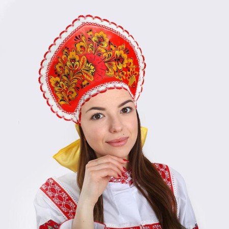 Kokoshnik "Khokhlome Print", Red Atlas, Mix tapes-1
