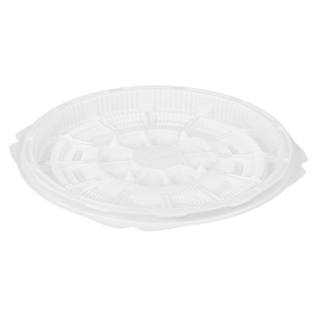 Container for T-018DSh cake, round, white color, size 18 x 18 x 1.66 cm