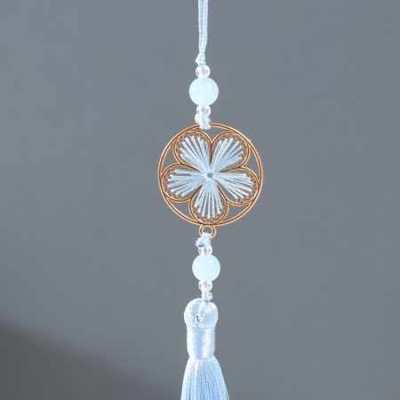 Textile suspension, metal "Flower in the rim" Blue 1x3x19.5 cm-1
