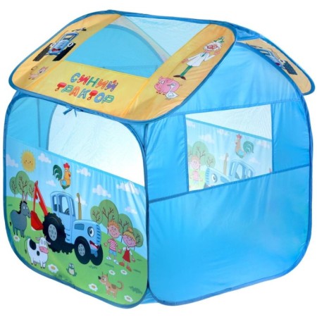 Game tent "Blue Tractor" 83x80x105 cm, in bag-2