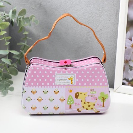 Piggy bank Metal "Bag with animals" MIX 8.5x14.5x6.5 cm-3