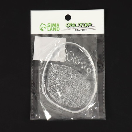Half -slips for shoes, with a tread, silicone, 9 × 7 cm, pair, color transparent-5