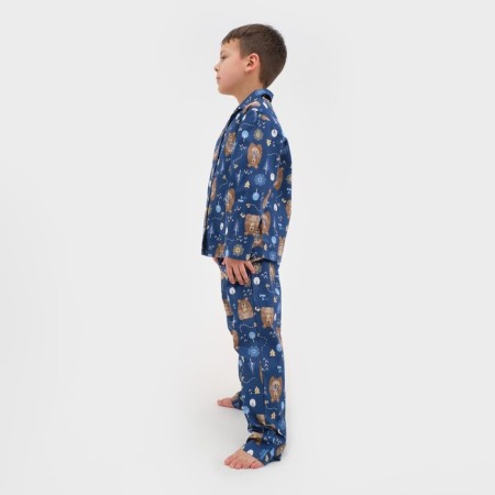 Pajama nursery (shirt, trousers) KAFTAN "Bears", p. 122-128, blue-3