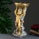 Figure pot "Angel with a bowl" of bronze / silver 0.6 l / 24x50x24cm