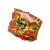 Buff Tourist "Khokhloma" to protect against wind and dust, red