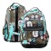 Youth backpack 43 x 29 x 18 cm, ergonomic back, Across 155, gray/turquoise 155-3