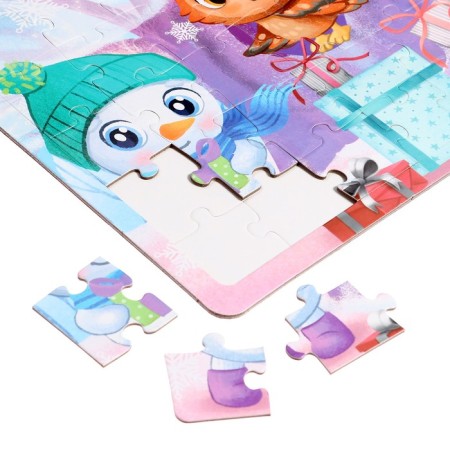 A set of puzzles in the framework of New Year's Joy, 35, 42, 54 details, in the package-3