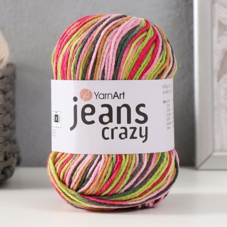 Yarn "Jeans Crazy" 55% cotton, 45% acrylic 160m/50g (7206 print)-4