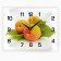 Wall clock: kitchen, "peaches", silent, 20 x 26 cm