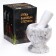 A mortar with a pestle made of stone is medium, 250 ml, white marble, in a box