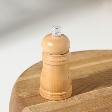 Mill for spices of the share, 10.5 × 4.5 cm, metallic mechanism, color light wood-2
