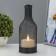 Nightlight "lantern with a candle" LED from batteries 2HAA Black 9.5x9.5x25.5 cm Risalux