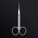 Manicure scissors "Premium", bent, narrow, 10.5 cm, on the blist, silver color