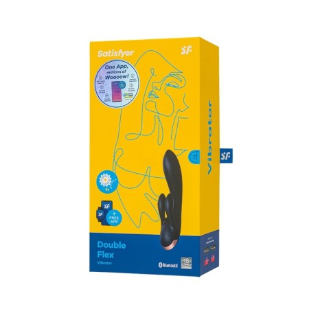 Satiffyer Double Flex Connect App, Black Color, silicone-2