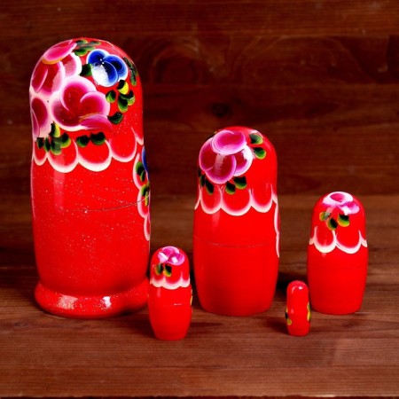 Matryoshka 5 in 1, painted, mix-4