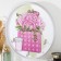 Decorative hooks 3 hooks "Flowers in the pink bag" 30x30 cm