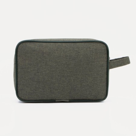 Lightning cosmetic bag, external pocket, khaki color-1